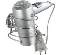 Wenko Porte sèche-cheveux Turbo-Loc® mural – Acier INOX, fixation sans perçage, 14x7,5x11,5 cm
