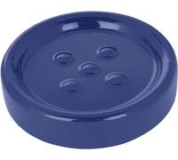 WENKO 19402100 Porte-Savon Polaris, Céramique, Ø 11 x 2,5 cm, Bleu Foncé