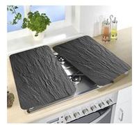Wenko - 2 Couvre-plaques universel - Ardoise Noir G