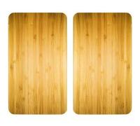 2 Couvre-Plaques Universel Bois - 30 X 52 Cm - Marron Marron