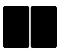 Set de 2 couvres plaques Noir 30 x 52 cm Wenko by Maximex