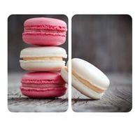 2 Couvre-Plaques Universel Macarons - 30 X 52 Cm - Gris Gris