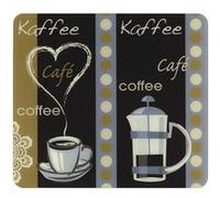 Maximex Multi-Platte Mod. Kaffeeduft | Plaque de protection en verre pour cuisine | Couvre plaque induction design | Dimensions 56 x 0,5 x 50 cm | Verre trempé Multicolore Transparent