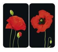 Wenko - 2 Couvres-plaques universel Coquelicot - 52 x 30 cm - Multicolore Noir G