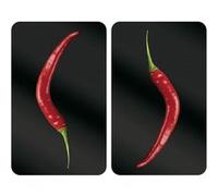 2 Couvres plaques universelle Peperoni - L. 52 x l. 30 cm - Noir