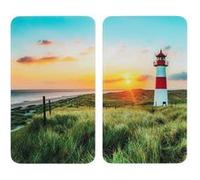 Wenko Plaque universelle multi-usage Phare – Verre 30×52 cm réglable – 2 pièces Rouge