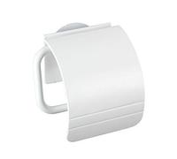 Wenko 22267100 Static-Loc Osimo Porte-Rouleaux De Papier Hygiénique Avec Couvercle Polypropylène Blanc 11,60 X 11,60 X 8,0 Cm