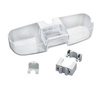 WENKO Valet pour barre de douche Premium Duschregal mit 3 Fächern und Haken Transparent