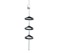 WENKO 22827100 Étagère de Douche Télescopique Wave Plastique Argent 60 x 20.5 x 7 cm