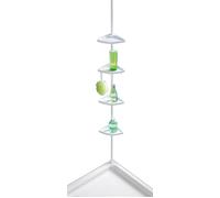 WENKO Salle de Bain étagère d'angle Douche télescopique, Etagère Salle de Bain sans perçage