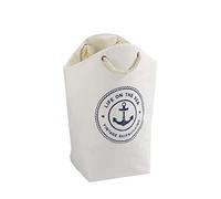 Wenko Panier à linge Sylt Shopper 58 x 32 x 4,5 cm Beige