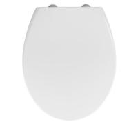 WENKO Abattant WC 2 en 1 Delos Family avec réducteur Enfant intégré | Lunette WC Enfant intégrée | Frein de Chute | Installation Facile | Duroplast antibactérien et résistant | 37,5 x 44,5 cm | Blanc