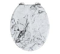 Wenko Abattant WC Onyx – fixation en acier inox – Blanc