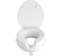 WENKO Abattant Rehausseur WC adulte, rehausseur WC 5 cm avec frein de chute, Secura, charge 150kg, Duroplast, 41.5x19x44 cm, Blanc