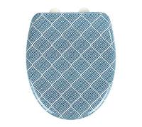 WENKO Abattant WC Atacama, abattant WC avec Frein de Chute, Lunette WC en duroplastique antibactérien hygiénique et incassable, Fixation en Acier INOX, 38 x 45 cm, Multicolore