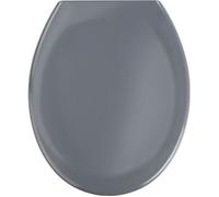 WENKO Abattant WC avec frein de chute Premium Ottana Gris Foncé, abattant WC clipsable avec fixation en acier inox, Duroplast
