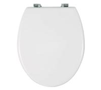 Wenko Abattant WC Bali – MDF résistant à l'humidité, fixation inox, antibactérien, ovale 35×42 blanc