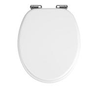 WENKO Abattant WC Blanc Classique en MDF avec Garniture silencieuse