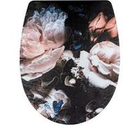 Wenko - Abattant WC duroplast design Peony - Noir - Peony Noir G