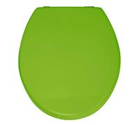WENKO Abattant WC Prima Vert Anis - approprié pour les réservoirs de chasse d`eau, fixation en acier inox, MDF, 37 x 41 cm, Vert anis