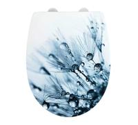 WENKO Abattant WC Sereno, Surface structurée, Couvercle de WC avec système d'abaissement Automatique, en thermoplastique résistant à la cassure, 36,5 x 45 cm, Multicolore