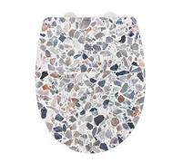 Wenko Abattant WC Terrazzo – Surface haut brillant, abaissement automatique – Multicolore 36,5x45 cm