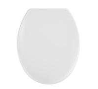 WENKO Abattant WC Vigone | Fixation en Acier INOX | Lunette WC incassable, résistante aux éraflures | Idéal Usage intensif (Cabinet médical, Bureaux…) | Duroplast antibactérien | 35 x 43,5 cm | Blanc