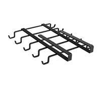 WENKO Accroche-Tasses pour étagère pour 10 Tasses Module d'armoire Cuisine pour 10 Tasses Noir