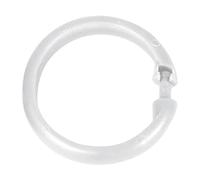 WENKO Anneaux pour Rideaux Gros Blanc Set de 12 - Set de 12 unités, Plastique, 6 x 6 cm, Blanc