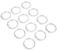 WENKO Anneaux pour Rideaux Gros Transparent Set de 12 - Set de 12 unités, Plastique, 6 x 6 cm, Transparent