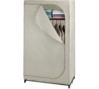 WENKO Armoire Penderie Balance 90x160x50 cm avec Étagère et Tringle Structure Métallique Taupe