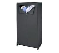 WENKO Armoire Tissu Mod. Deep Black | Armoire de Rangement Portable et Pliable en PEVA pour vêtements Manteaux et Linge | Dimensions 75 x 150 x 50 cm | Couleur Noire Structure en métal