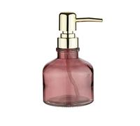 WENKO Atessa - Tête de Pompe en Verre Rose foncé - Rechargeable jusqu'à 200 ML de Liquide - Petit Distributeur de Savon idéal pour l'évier - Diamètre 8 x 14 cm - 8 x 14 x 8 cm, 25341100