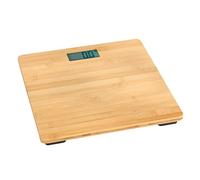 WENKO Balance Pèse Personne Bambusa, Pèse personne électronique avec écran LCD, jusqu'à 180 kg, Bambou, 30x2,7x30 cm, marron