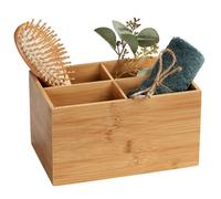 WENKO Bambus Box Terra 4 compartiments Rangement Salle de bain WC Cuisine Organiseur Ordre