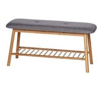 Wenko - Banc d'entrée pour chaussures en bambou Bahari - L. 90 x H. 45 cm - Gris - Bahari Gris G
