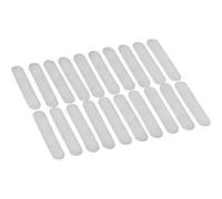 WENKO Bandes anti-glissement 20 pièces - pour cintres, 20 pièces, Silicone, 0.8 x 5 cm, Transparent