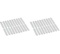 WENKO Bandes Anti-Glissement 20 pièces - pour cintres, 20 pièces, Silicone, 0.8 x 5 cm, Transparent (Lot de 2)