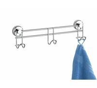 Wenko Barre avec Crochets 31,5 CM sans Perçage Patères Mural Porte-Serviettes