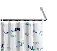 Wenko Barre d'angle universelle Extra-épaisse Ø 2,5 cm Chromé – adaptable en forme et en longueur