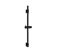 WENKO Barre de douche Classic, barre de douche avec support pour douchette pour douche ou baignoire en inox et support mural coulissant, dimensions (L/P x H) : Ø 2,2 x 70 cm, noir