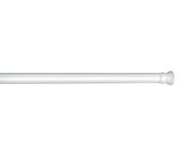 WENKO Barre de douche télescopique, Installation rapide et facile, 70-115 cm - Ø 2 cm, En aluminium et en chrome, 2 x 2 cm, Blanc