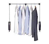 WENKO Barre de penderie relevable Barre de penderie basculante Argent Mat