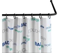 WENKO Barre de rideau de douche en métal en forme de L
