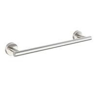 WENKO Barre Porte-Serviettes Bosio Matte, Porte-Serviettes Long avec Espace pour Les Serviettes de Bain, pour Les Serviettes de Douche, qualité Massive en Acier INOX au Fini Mat, 40x5,5x7cm