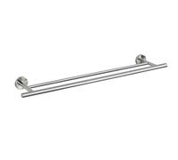 WENKO Barre Porte-Serviettes Duo Bosio INOX Mat matériel de vissage pour Le Montage Mural Inclus Mat