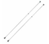 WENKO Barre télescopique Mod. Herkules 165-300 cm 2er Set | Tige Extensible pour Dressing et Rangement | Système Anti-dérapant | Métal et Plastique | Ø 7,5 cm | Blanc et Gris