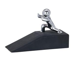 WENKO Bloc-Porte Hercules, Caoutchouc, 10 x 6.5 x 4 cm, Noir