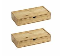 WENKO Boîte avec tiroir en bambou Terra set de 2 Marron