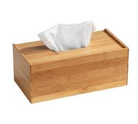 WENKO Boîte pour lingettes cosmétiques en Bambou Terra Distributeur de lingettes cosmétiques Naturel